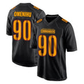 Choea W.Commanders #90 Charles Omenihu Player Black Carbon Fashion Home Game Stitched Jerseys