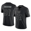 Choea W.Commanders #90 Charles Omenihu Player Black Limited Reflective Home Game Stitched Jerseys
