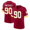 Choea W.Commanders #90 Charles Omenihu Player Burgundy Game Home Stitched Jerseys