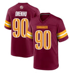 Choea W.Commanders #90 Charles Omenihu Player Burgundy Home Game Stitched Jerseys