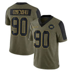 Choea W.Commanders #90 Charles Omenihu Player Olive Salute To Service Limited Game Stitched Jerseys