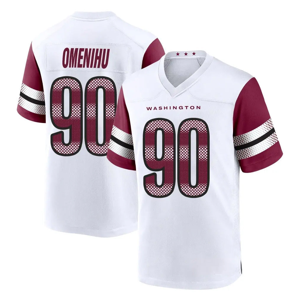 Choea W.Commanders #90 Charles Omenihu Player White Game Home Stitched Jerseys