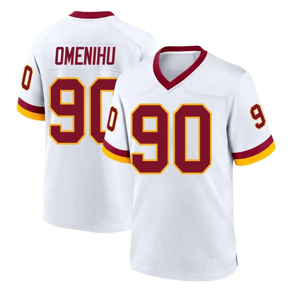 Choea W.Commanders #90 Charles Omenihu Player White Home Game Stitched Jerseys