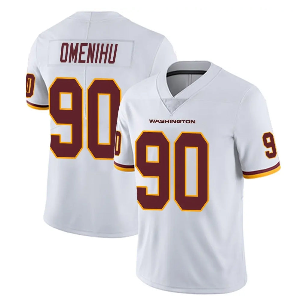 Choea W.Commanders #90 Charles Omenihu Player White Limited Vapor Untouchable Home Game Stitched Jerseys