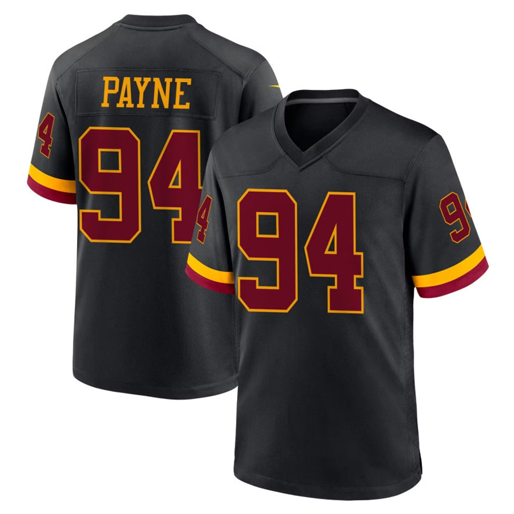 Choea W.Commanders #94 Daron Payne Player Black Limited Home Game Stitched Jerseys