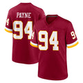 Choea W.Commanders #94 Daron Payne Player Burgundy Game Home Stitched Jerseys
