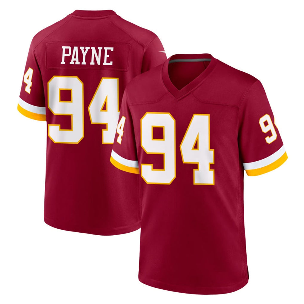 Choea W.Commanders #94 Daron Payne Player Burgundy Game Home Stitched Jerseys