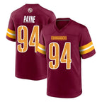Choea W.Commanders #94 Daron Payne Player Burgundy Home Game Stitched Jerseys