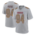 Choea W.Commanders #94 Daron Payne Player Gray Atmosphere Fashion Home Game Stitched Jerseys