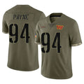 Choea W.Commanders #94 Daron Payne Player Olive Salute To Service Limited Home Game Stitched Jerseys