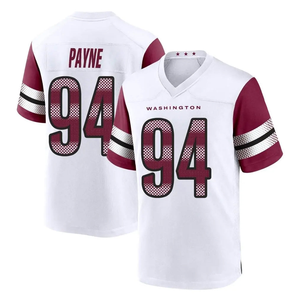 Choea W.Commanders #94 Daron Payne Player White Game Home Stitched Jerseys