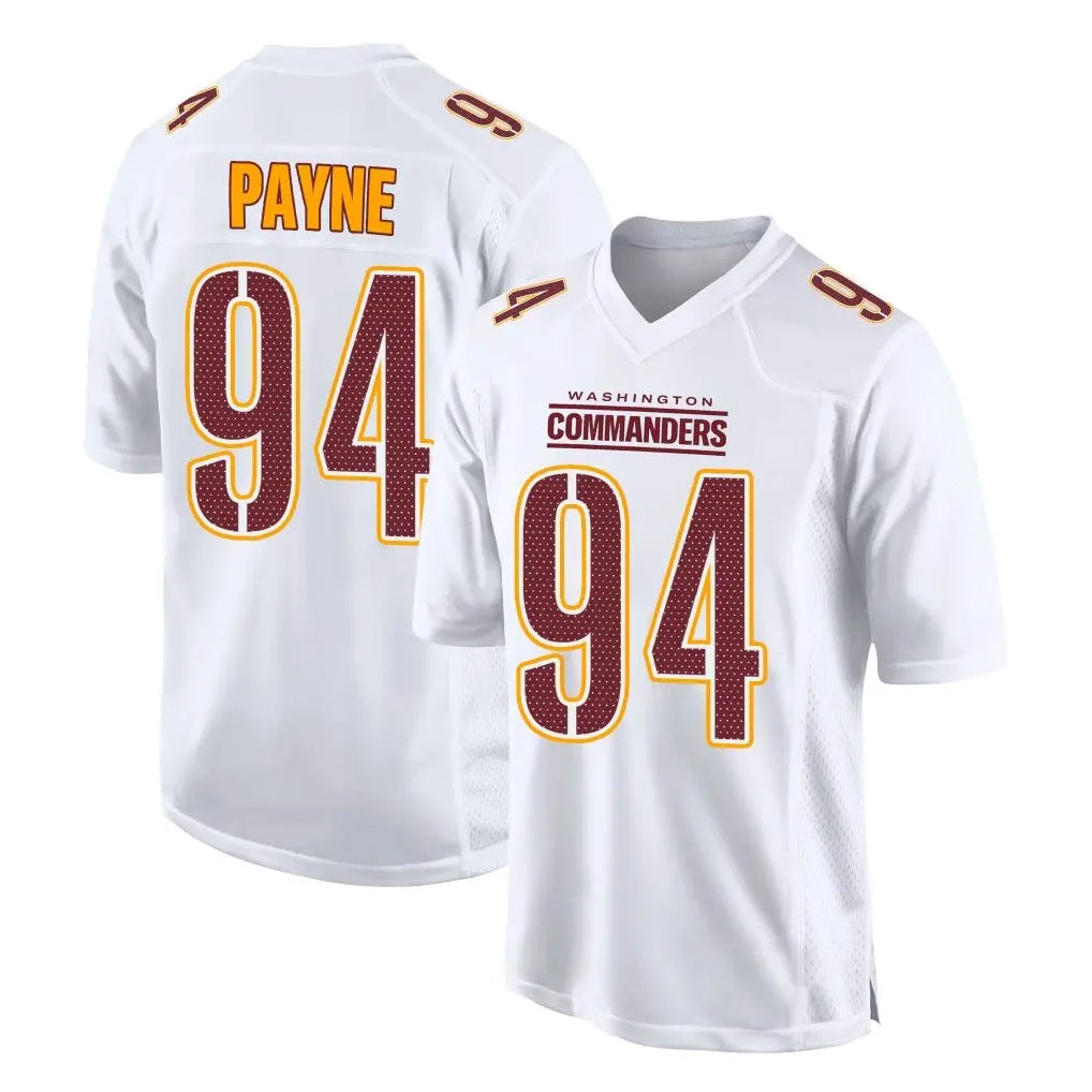 Choea W.Commanders #94 Daron Payne Player White Tundra Fashion Home Game Stitched Jerseys