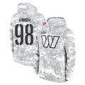 Choea W.Commanders #98 Odafe Oweh Player Arctic Camo Limited Salute to Service Pullover Hoodies Game Stitched Jerseys