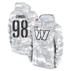 Choea W.Commanders #98 Odafe Oweh Player Arctic Camo Limited Salute to Service Pullover Hoodies Game Stitched Jerseys