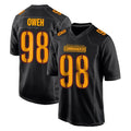 Choea W.Commanders #98 Odafe Oweh Player Black Carbon Fashion Home Game Stitched Jerseys