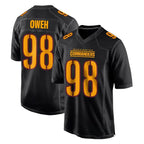 Choea W.Commanders #98 Odafe Oweh Player Black Carbon Fashion Home Game Stitched Jerseys