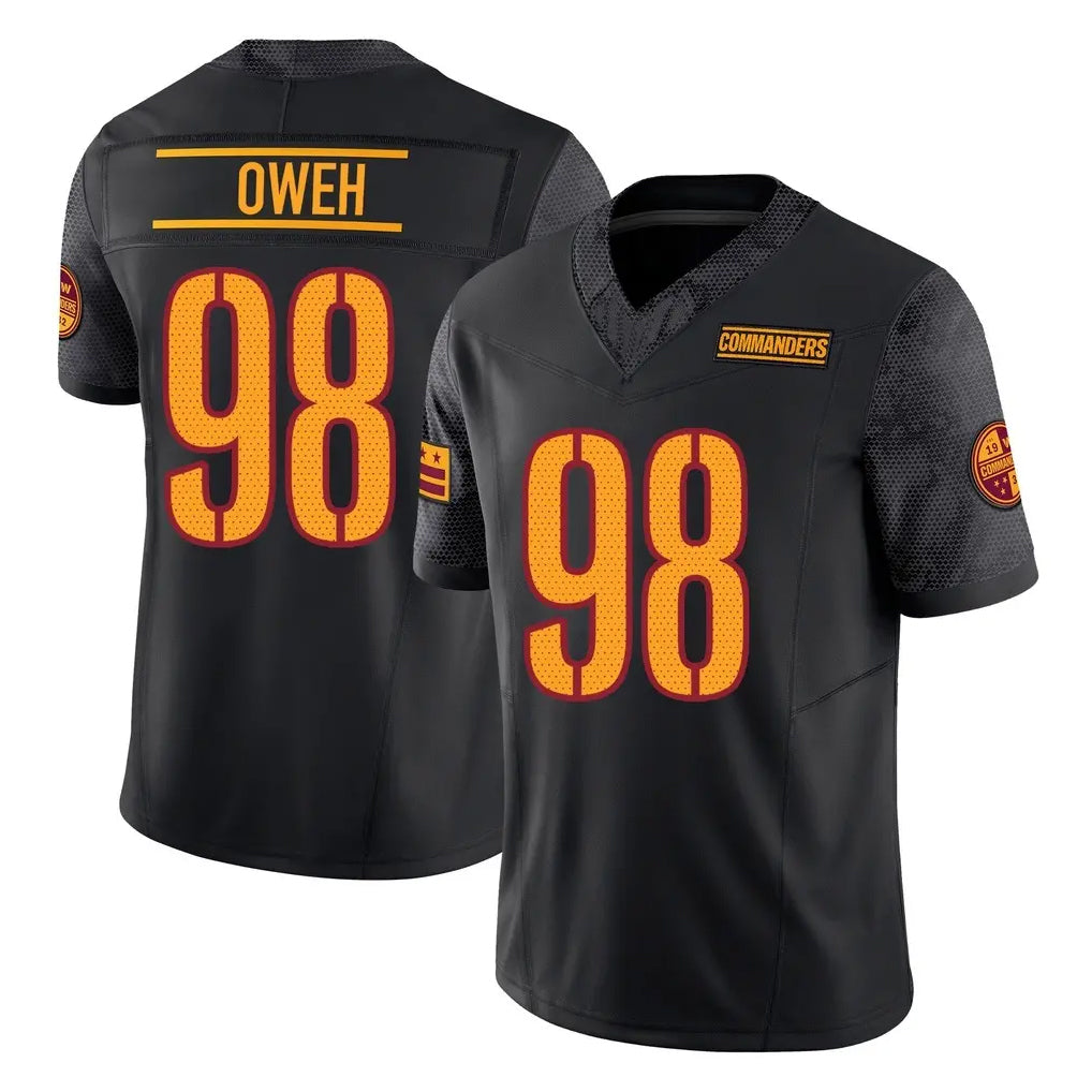 Choea W.Commanders #98 Odafe Oweh Player Black Limited Vapor F.U.S.E. Home Game Stitched Jerseys