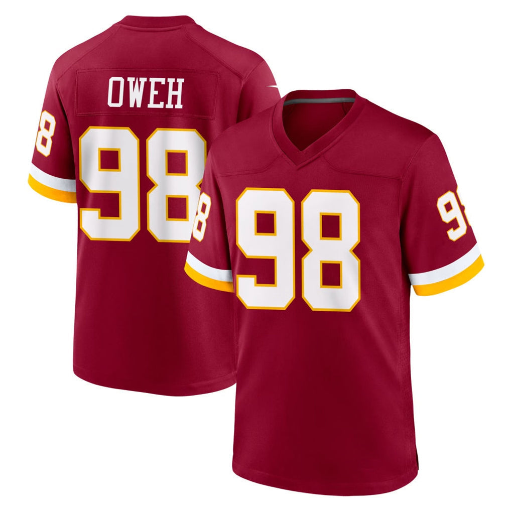 Choea W.Commanders #98 Odafe Oweh Player Burgundy Game Home Stitched Jerseys