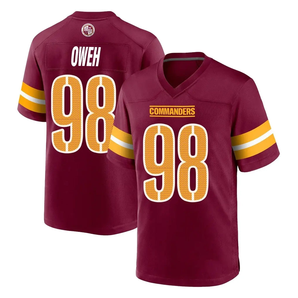 Choea W.Commanders #98 Odafe Oweh Player Burgundy Home Game Stitched Jerseys