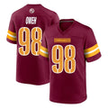 Choea W.Commanders #98 Odafe Oweh Player Burgundy Home Game Stitched Jerseys