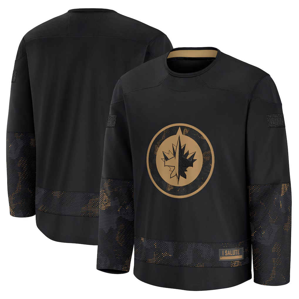 Choea W.Jets Black 2024 Military Appreciation Practice Jerseys