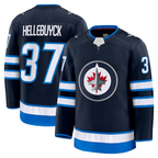 Choea W.Jets #37 Connor Hellebuyck Navy Home Premium Jerseys