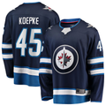 Choea W.Jets #45 Cole Koepke Navy Home Breakaway Jerseys