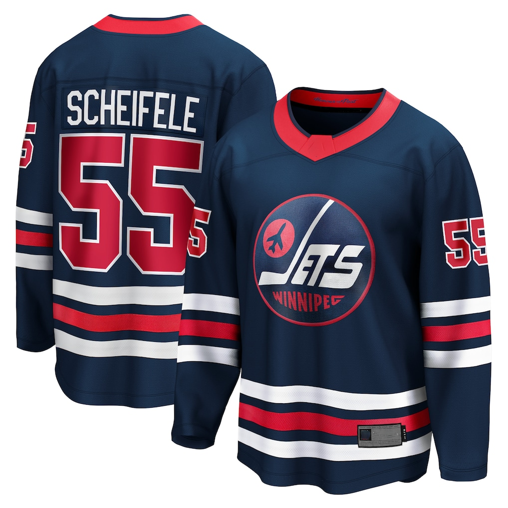 Choea W.Jets #55 Mark Scheifele Navy Breakaway Jerseys