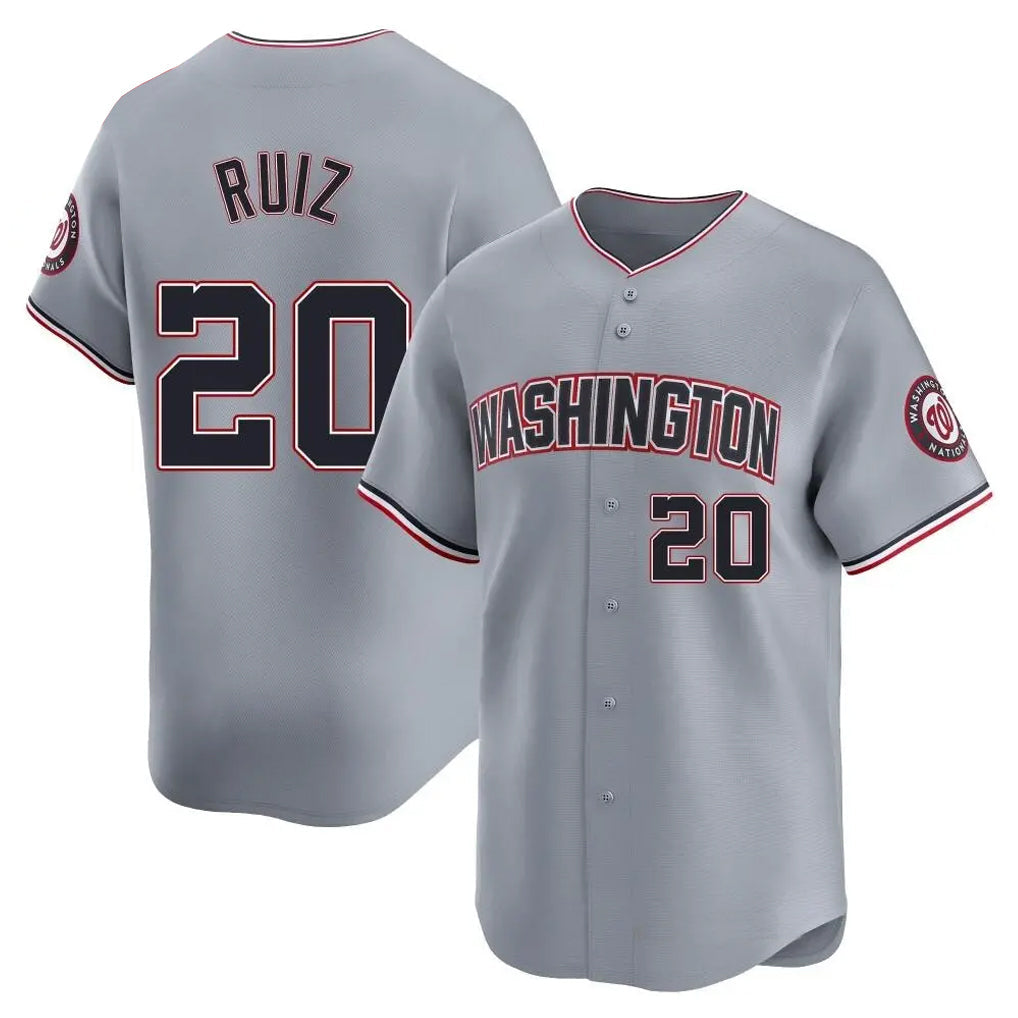 Choea W.Nationals #20 Keibert Ruiz Player Gray City Connect Elite Alternate Stitched Jerseys