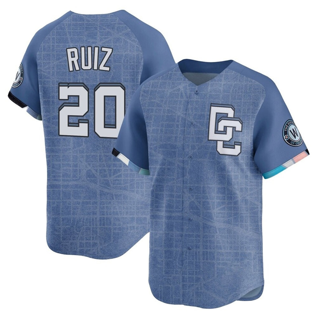 Choea W.Nationals #20 Keibert Ruiz Player Light Blue Limited City Connect Stitched Jerseys