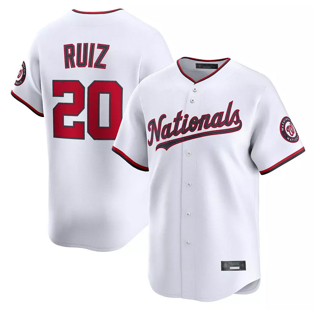 Choea W.Nationals #20 Keibert Ruiz Player White Home Alternate Limited Replica Jerseys