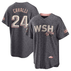 Choea W.Nationals #24 Cade Cavalli Player Gray City Connect Stitched Jerseys