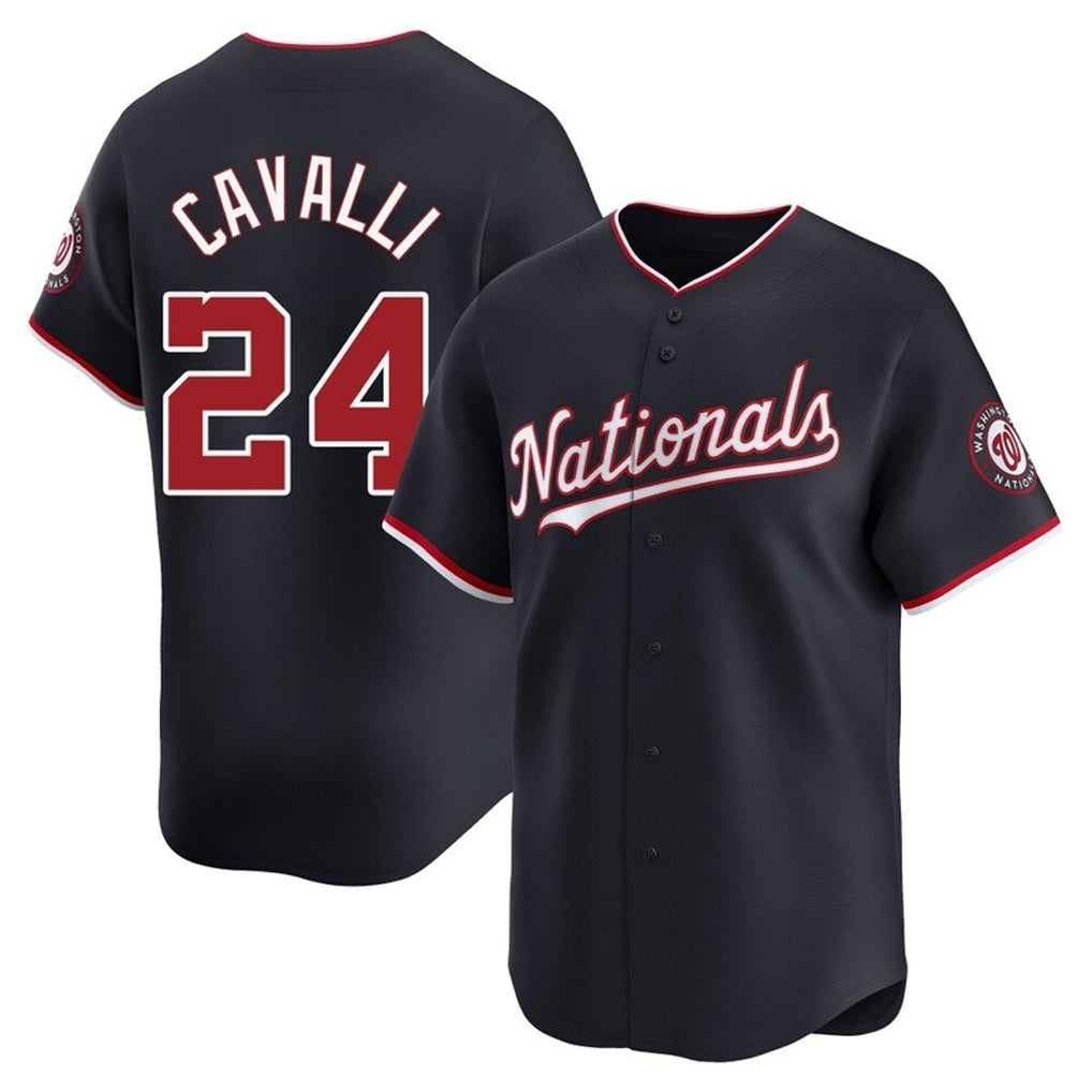Choea W.Nationals #24 Cade Cavalli Player Navy Alternate Limited Replica Jerseys