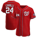 Choea W.Nationals #24 Cade Cavalli Player Red Alternate Elite Stitched Jerseys