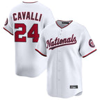 Choea W.Nationals #24 Cade Cavalli Player White Limited Stitched Jerseys