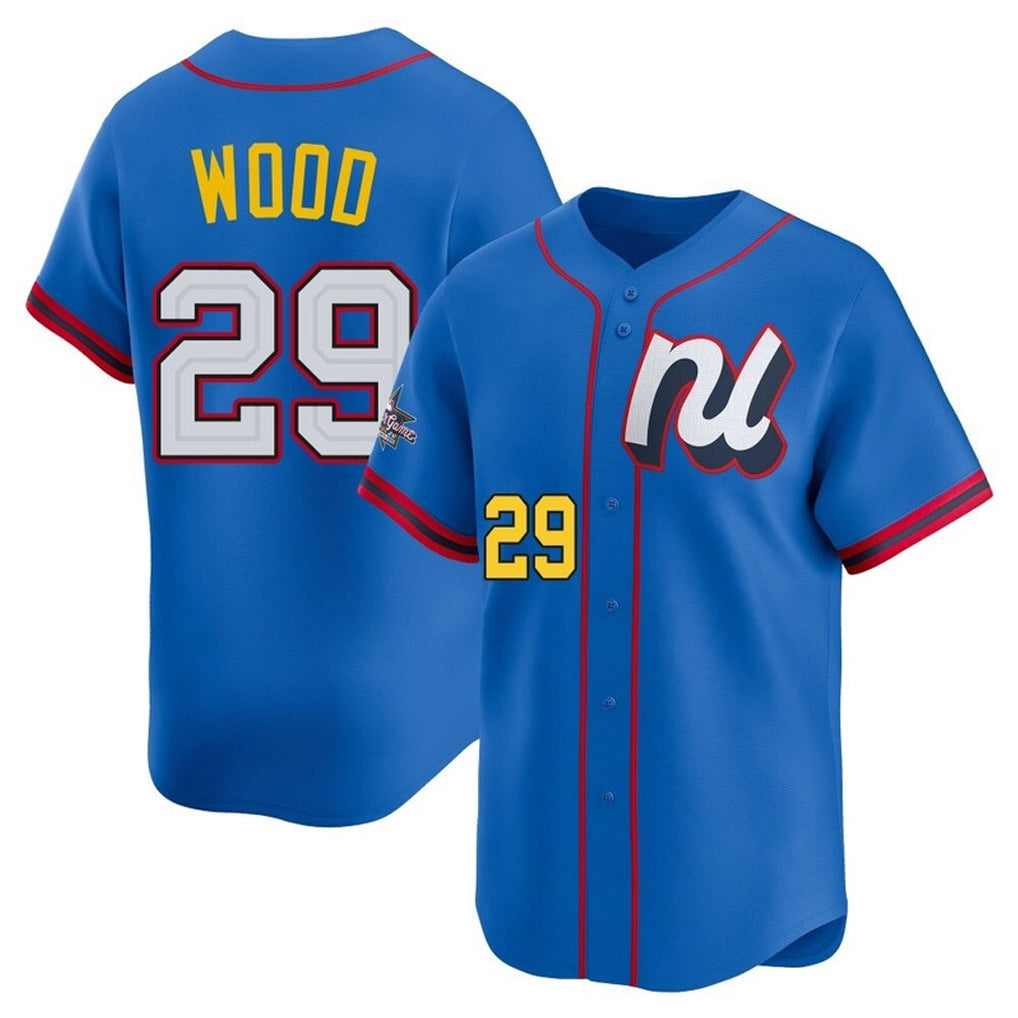 Choea W.Nationals #29 James Wood Player Blue National League All-Star Edition Limited Alternate Stitched Jerseys