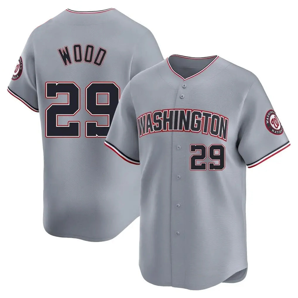 Choea W.Nationals #29 James Wood Player Gray City Connect Limited Alternate Stitched Jerseys
