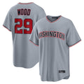 Choea W.Nationals #29 James Wood Player Gray Road Replica Stitched Jerseys