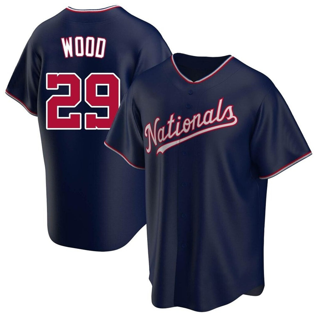 Choea W.Nationals #29 James Wood Player Navy Blue Replica Game Stitched Jerseys
