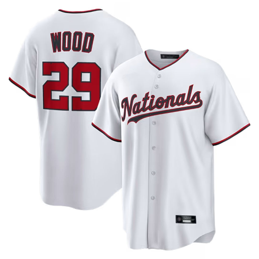 Choea W.Nationals #29 James Wood Player White Home Limited Replica Stitched Jerseys