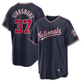 Choea W.Nationals #37 Stephen Strasburg Player Navy Replica Stitched Jerseys