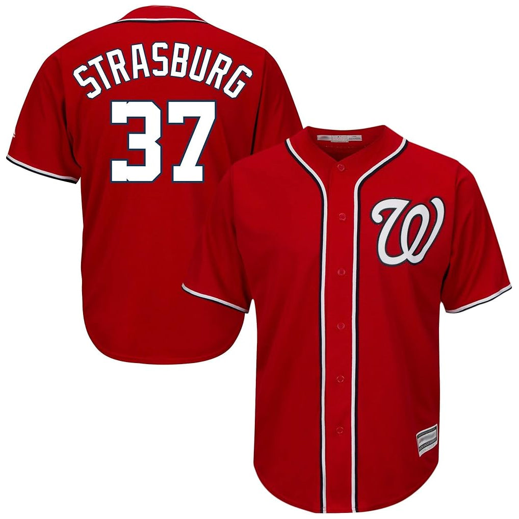 Choea W.Nationals #37 Stephen Strasburg Player Red Cool Alternate Player Stitched Jerseys