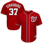 Choea W.Nationals #37 Stephen Strasburg Player Red Cool Alternate Player Stitched Jerseys