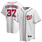 Choea W.Nationals #37 Stephen Strasburg Player White Game Stitched Jerseys