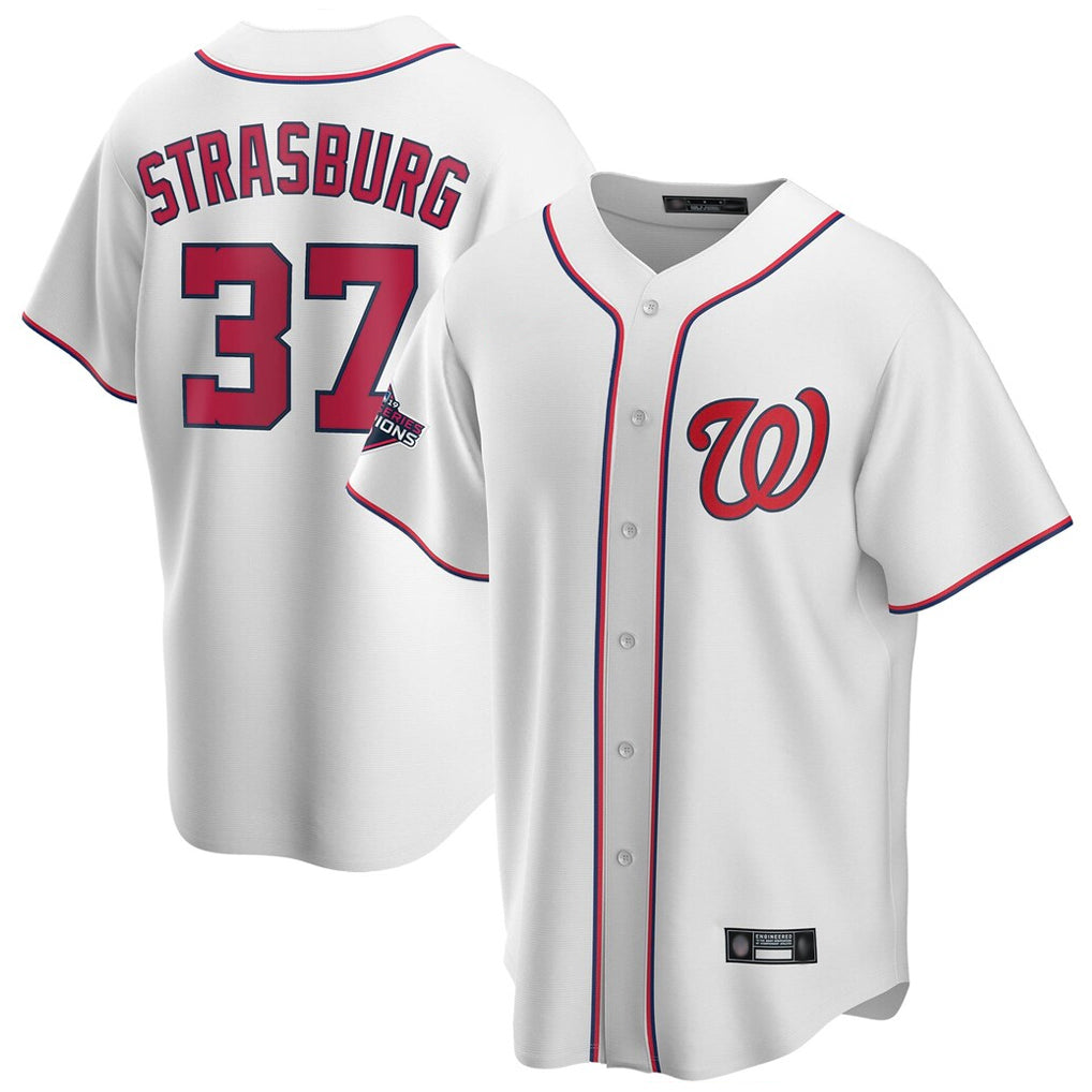 Choea W.Nationals #37 Stephen Strasburg Player White Game Stitched Jerseys