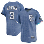 Choea W.Nationals #3 Dylan Crews Player Blue Limited City Connect Stitched Jerseys