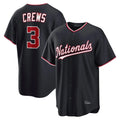 Choea W.Nationals #3 Dylan Crews Player Navy Game Stitched Jerseys