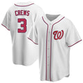 Choea W.Nationals #3 Dylan Crews Player White Game Replica Stitched Jerseys