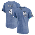 Choea W.Nationals #4 Daylen Lile Player Blue City Connect Limited Stitched Jerseys