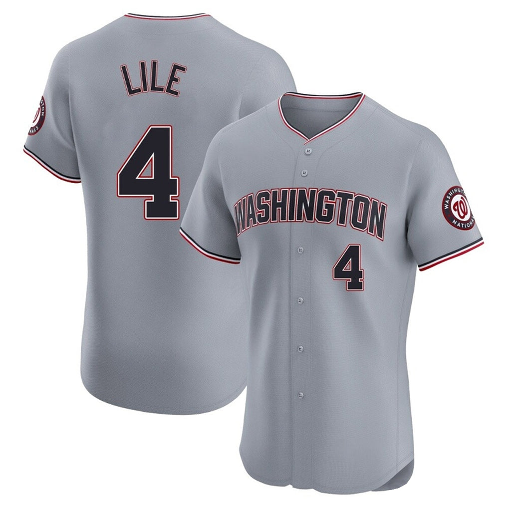 Choea W.Nationals #4 Daylen Lile Player Gray Alternate Elite Stitched Jerseys